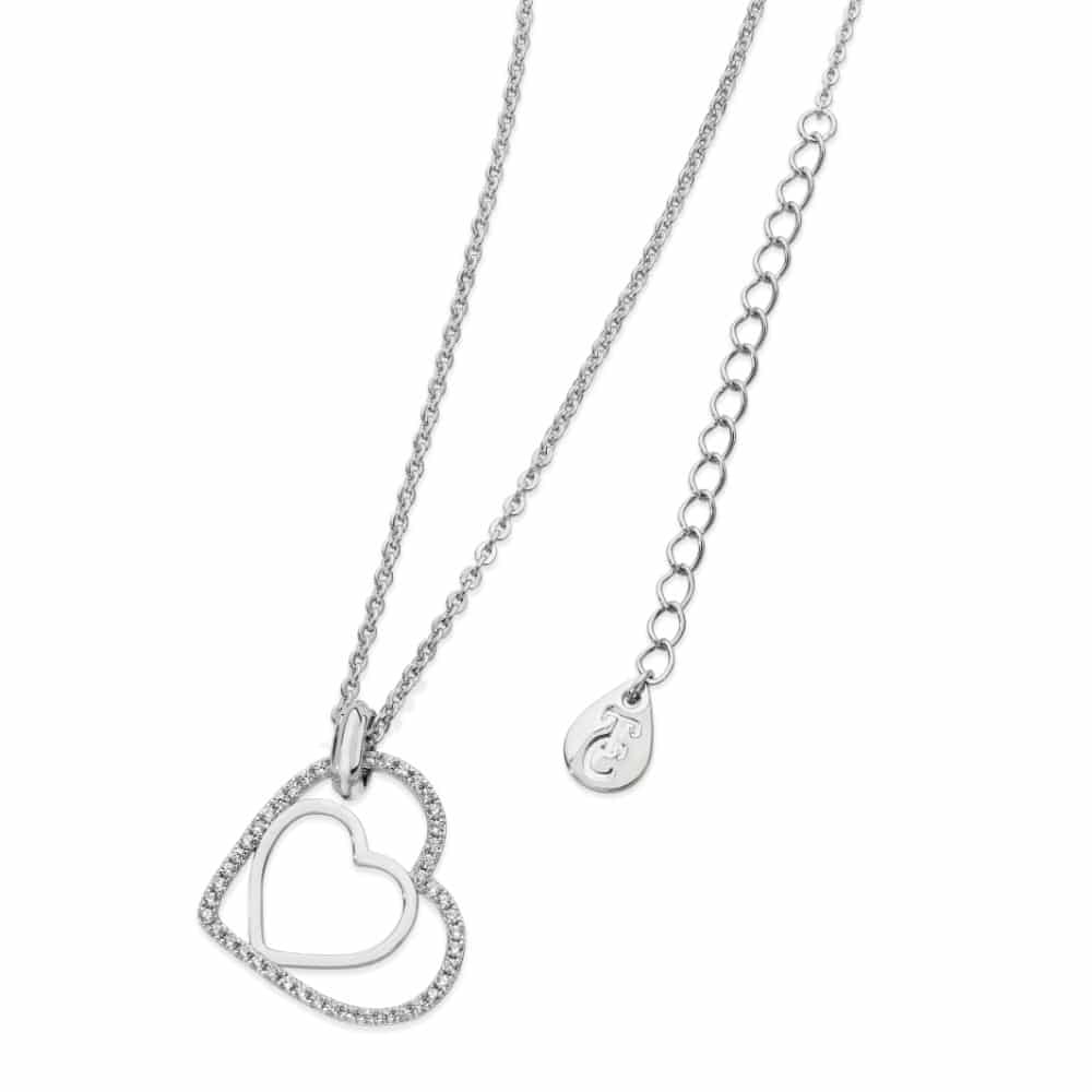 Floating Heart Pendant Silver - Allens Jewellery Department