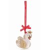 Tipperary Crystal Pearl Swan Christmas Decoration