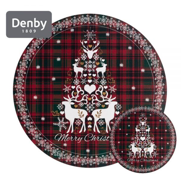 Denby Tartan Placemats & Coasters Set Of 6