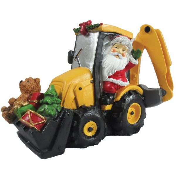 Santa in Yellow Digger