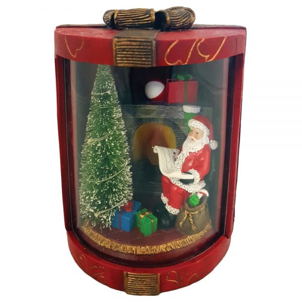 Round Santa Gift Box LED