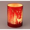 Red Tree and Deer LED Light 9x12cm