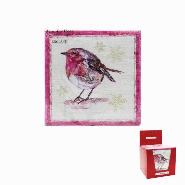 Winter Robin Napkins 17cm