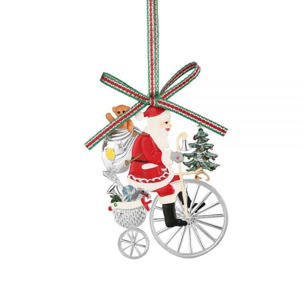 Santa on Penny Farthing Bicycle