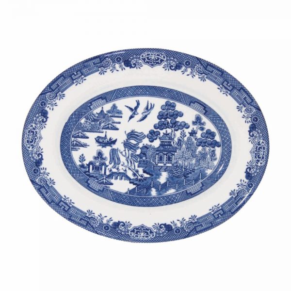 Blue Willow Oval Dish 31cm