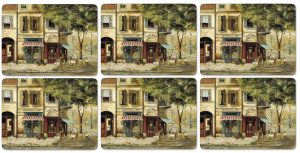 Pimpernel Parisian Scenes Six Placemats & Coasters