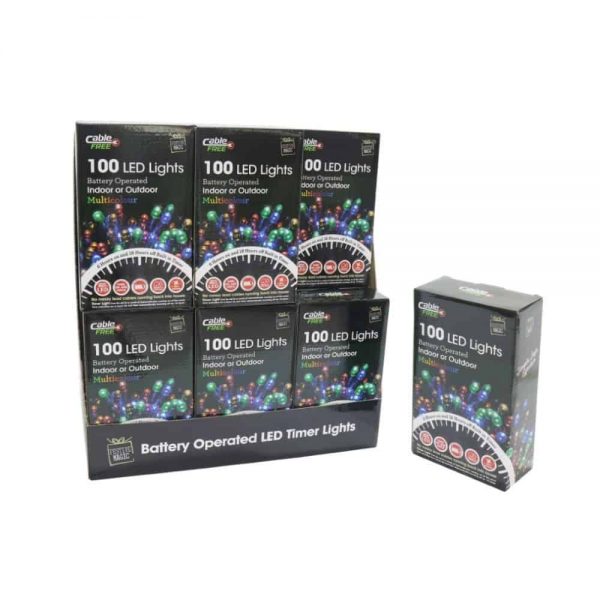 Battery 100 Timer Multicoloured Led Lights