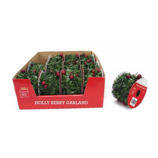 Holly and Berries Garland 2.7M