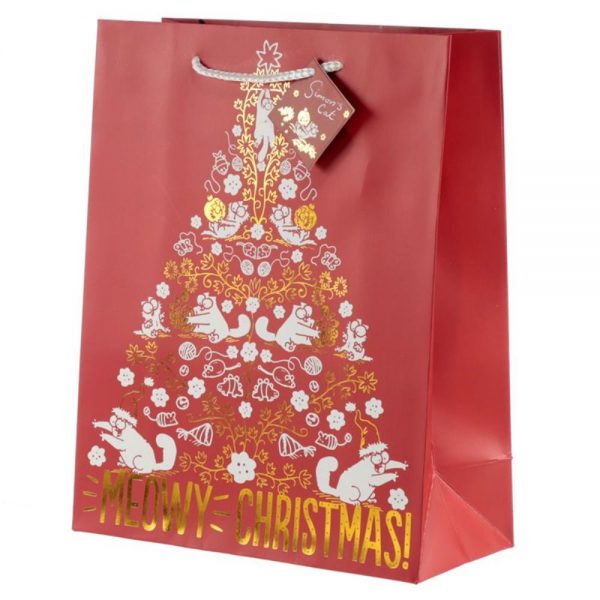 Simons Cat Christmas Gift Bag Large