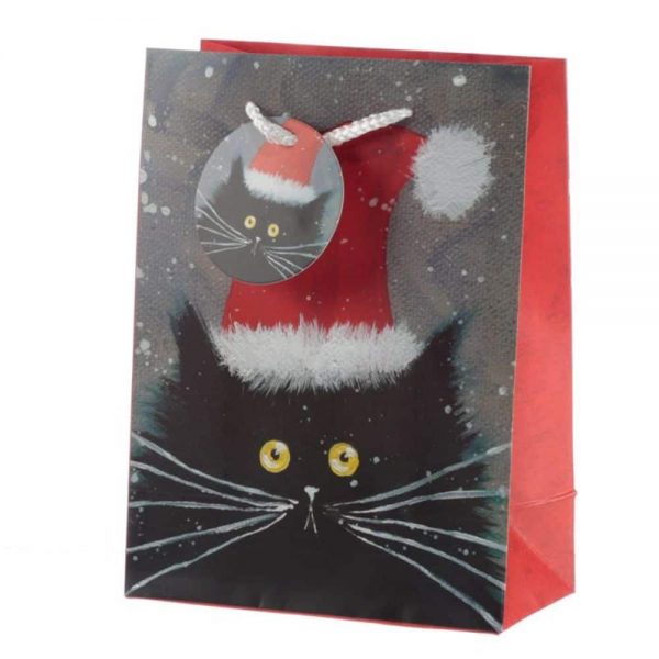 Kim Haskins Christmas Cats Gift Bag Medium