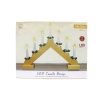 Led Candle Bridge 7 Light Wood