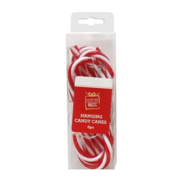 Hanging Deco Candy Canes 6 Piece