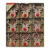 Reindeer Decorations With Pom Pom 9 Piece