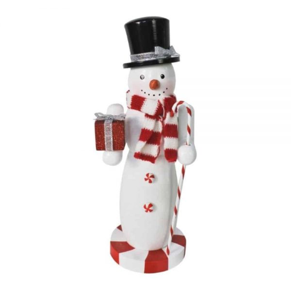 Nutcracker Snowman 25cm Glitter