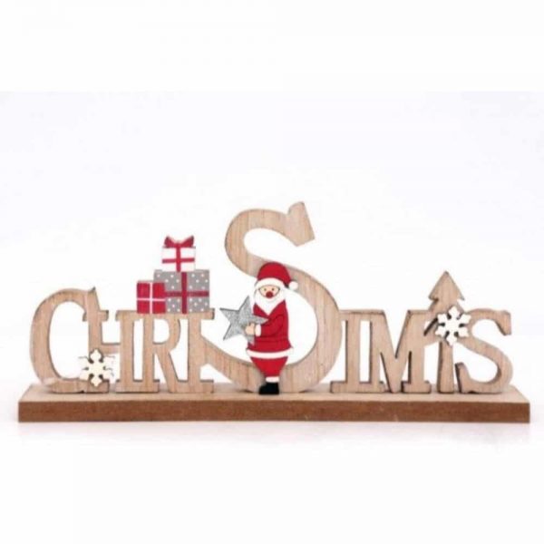 Wooden Christmas Word Stand 30cm