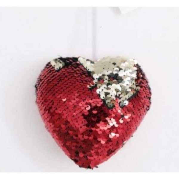 Red Sequin Heart 13cm