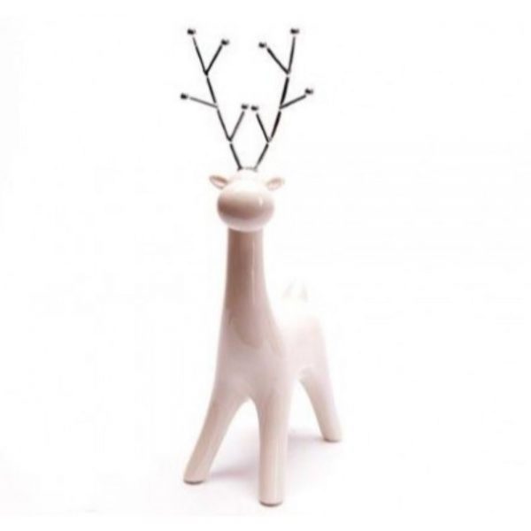 Silver Antler Reindeer 24x12cm