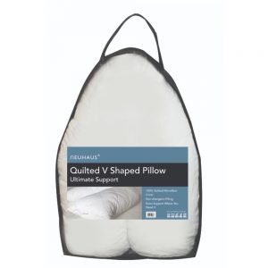 Neuhaus Quilted V Shape Pillow with Free Pillowcase