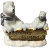 2 Polar Bear with Merry Christmas Sign LED H32cm