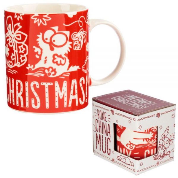 Simons Cat Meowy Christmas Porcelain Mug