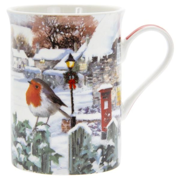 Christmas Robin China Mug