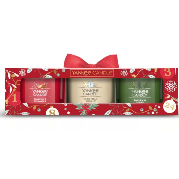 3 Filled Votives Gift Set