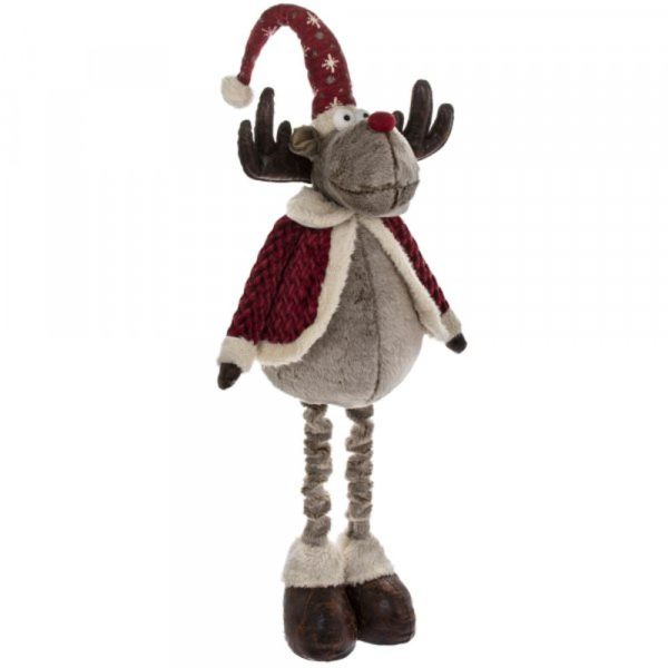 Reindeer Standing in Red 2 Legs 30x17x74cm