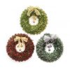 Tinsel Wreath With Bow & Bell 40cm