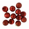 12 Pack Red 50mm Bauble Set