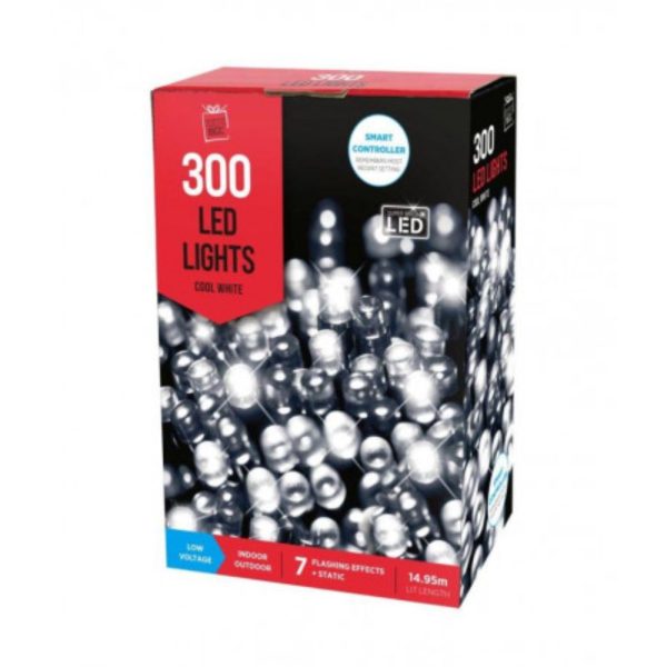 300 White LED Lights With Plug