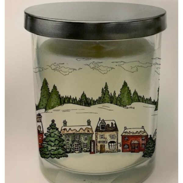 Christmas Village Candle Pot