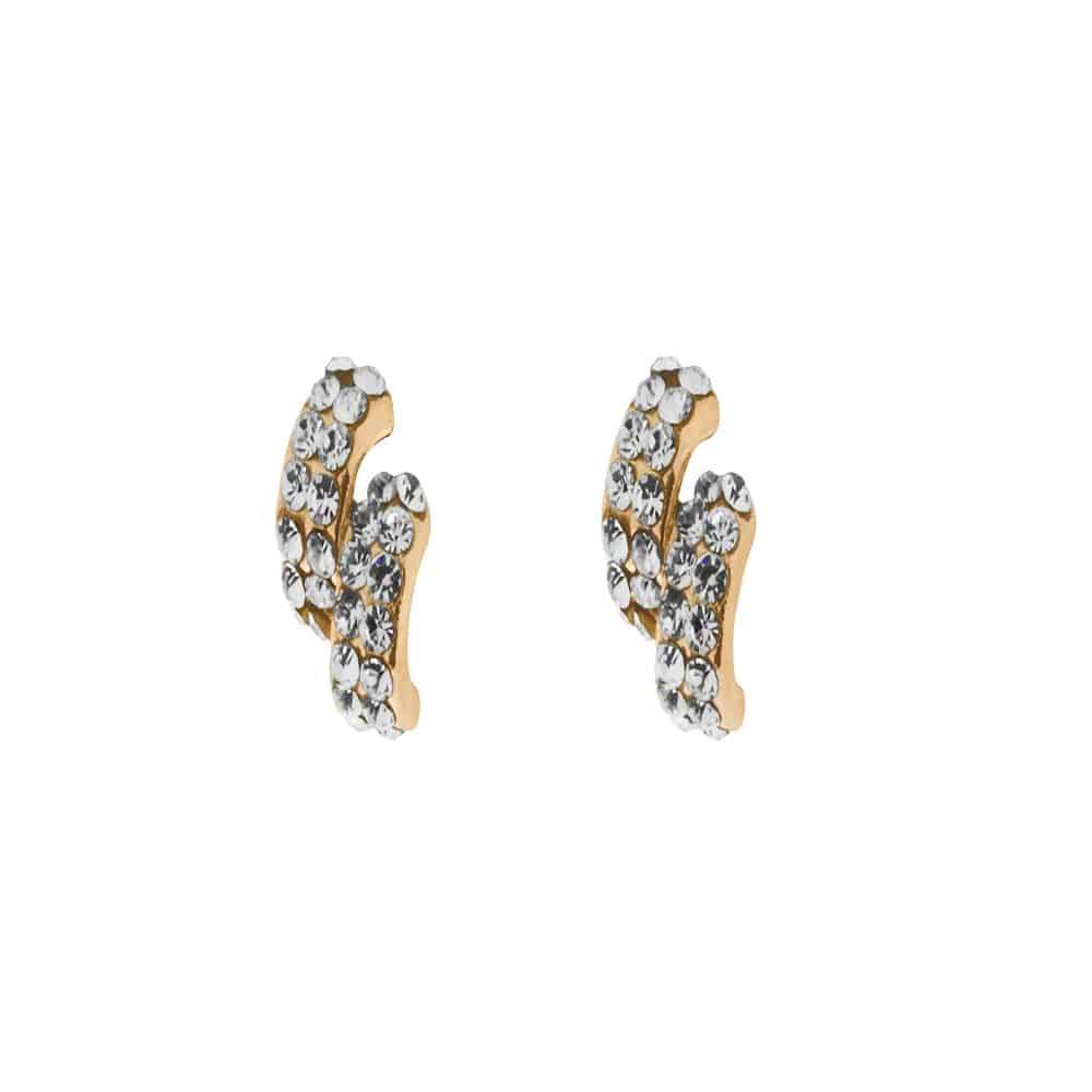 RG Clear Crystal Deco Glamour Stud Earrings - Allens