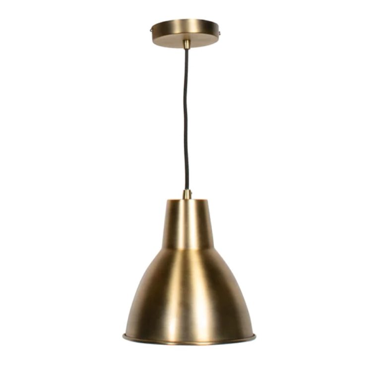 Industrial Dome Pendant Light Antique Brass 20Cm - Allens