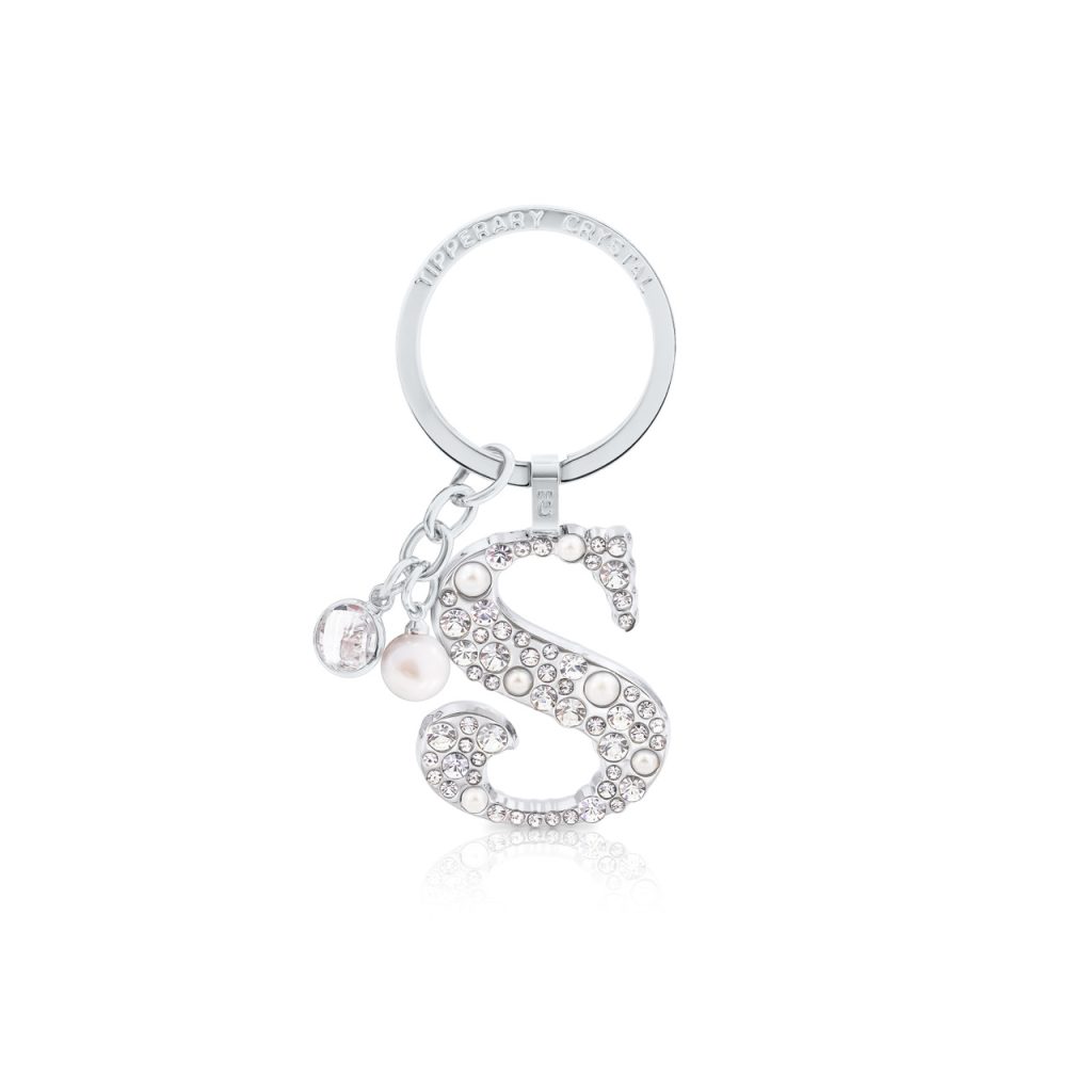 Diamante deals letter keyring