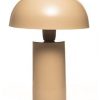 mushroom lamp metal beige