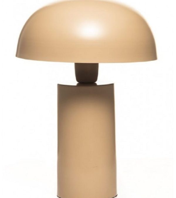 mushroom lamp metal beige