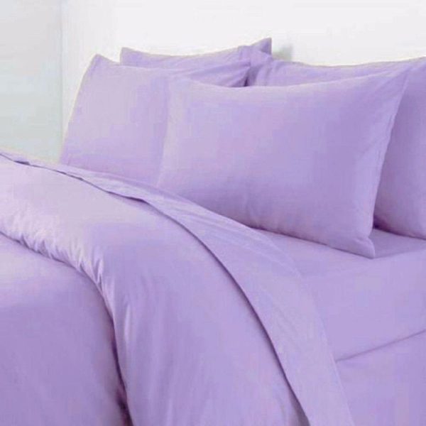 double lilac percale duvet set