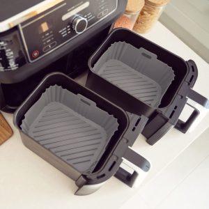 silicone air fryer tray rectangle