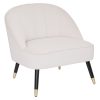 naova ivory gold velvet chair