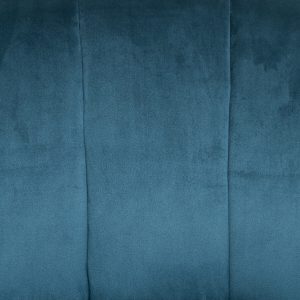 naova teal velvet 2 seat sofa h72 w126 d71cm