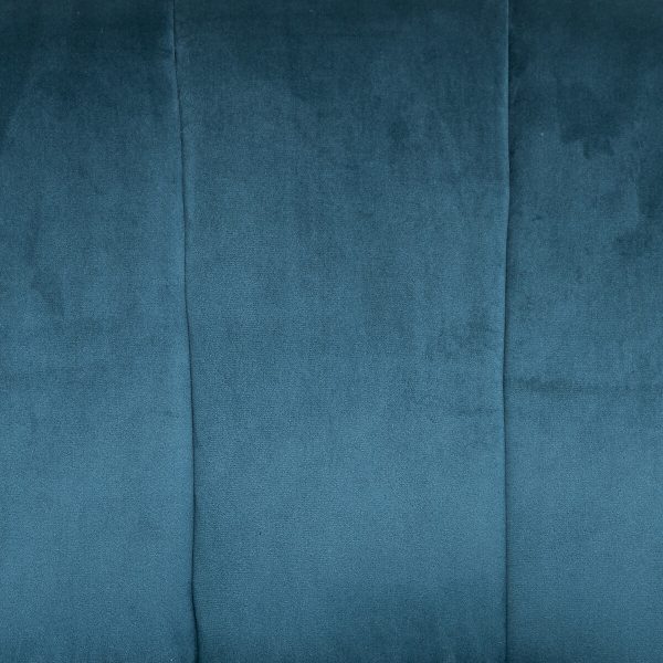 naova teal velvet 2 seat sofa h72 w126 d71cm