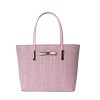 gessy bow detail tote bag in pink