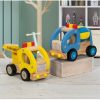 retro wooden construction truck 2 assorted