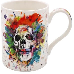 graffiti skull mug