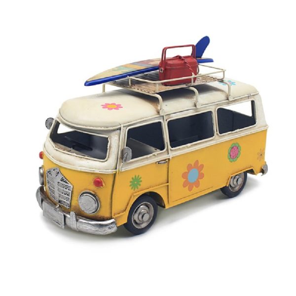 vintage camper van yellow