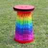 telescopic stool rainbow colours