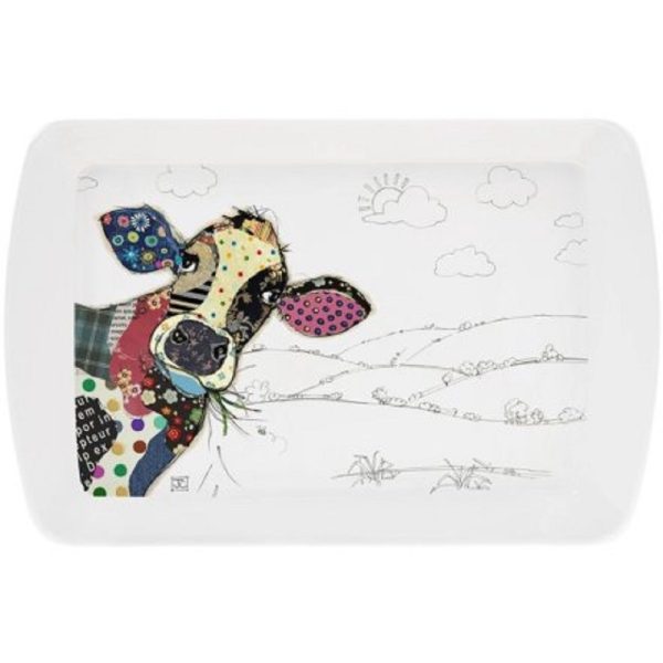 connie cow melamine snack tray