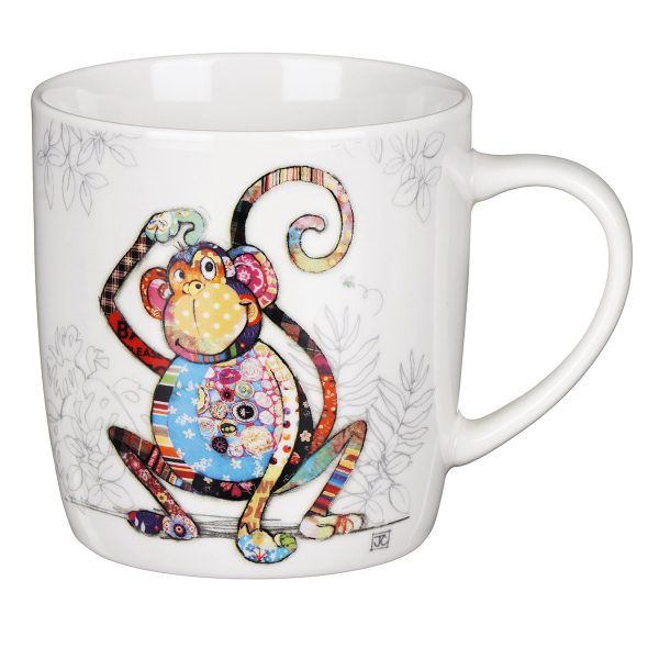 bug art monty monkey mug