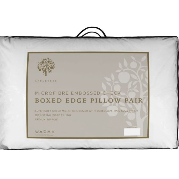  apple tree microfibre check 2pk pillows