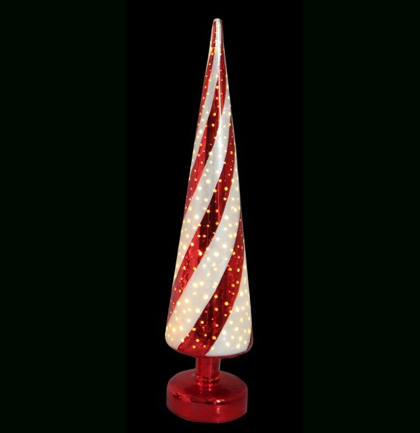 candy cane glitter cone tree large